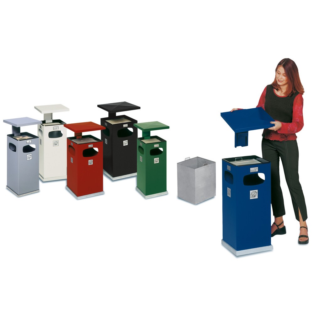 Product afbeelding: Asbak VAR® voor vloermontage, combinatiemodel, 38 liter, purperrood